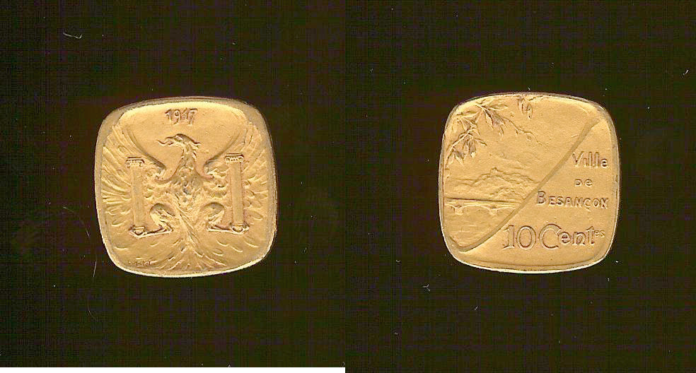 Besancon 10 centimes pattern 1917 AU